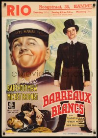 6y109 LORD JEFF pre-war Belgian 1938 Freddie Bartholomew in top hat & sailor Mickey Rooney, rare!