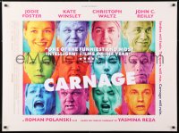 6y460 CARNAGE DS British quad 2011 Roman Polanski, Jodie Foster, Kate Winslet, Christopher Waltz, Reilly