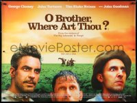 6y498 O BROTHER, WHERE ART THOU? British quad 2000 Coen Brothers, George Clooney, John Turturro!