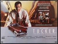 6y527 TUCKER: THE MAN & HIS DREAM British quad 1988 Francis Ford Coppola, c/u of Jeff Bridges in tux w/car!