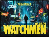 6y536 WATCHMEN teaser DS British quad 2009 coming soon style, Snyder, Crudup, Jackie Earle Haley!