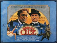 6y542 WITHOUT A CLUE British quad 1989 great artwork of Michael Caine & Ben Kingsley on the case!