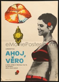 6y130 HELLO VERA Czech 11x16 1967 Janos Hersko's Szevasz, Vera!, sexy Maria Nemenyi, Forejt art!