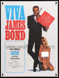 6y833 GOLDFINGER French stock R1970 Sean Connery as Bond 007 with sexy girl by Thos & Bourduge!