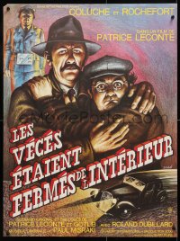6y850 LES VECES ETAIENT FERMES DE L'INTERIEUR French 23x30 1976 wacky art of Coluche & Rochefort!