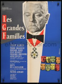 6y870 POSSESSORS French 23x31 1958 Les Grandes Familles, art of Jean Gabin by Rene Ferracci!