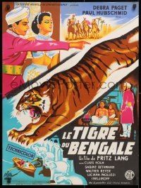 6y878 TIGER OF ESCHNAPUR French 23x31 1959 Fritz Lang's Der Tiger von Eschnapur