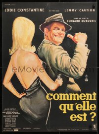 6y892 WOMEN ARE LIKE THAT French 23x31 1964 Thoas art of Constantine as secret agent Lemmy Caution!