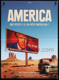 6y900 AMERICA French 16x21 2018 huge billboard featuring close-up of Donald Trump, yes we can't!