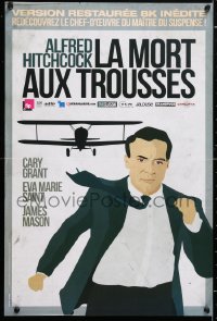 6y962 NORTH BY NORTHWEST French 16x24 R2014 Cary Grant, Eva Marie Saint, Alfred Hitchcock classic!