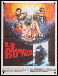 6y983 TERROR TRAIN French 16x21 1981 great Larkin art with monsters attacking sexy sorority girl!