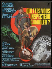 6y998 YOUR TURN TO DIE French 15x20 1975 cool different crime artwork by Jean Mascii!