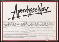 6y244 APOCALYPSE NOW German 1979 Robert Duvall, Martin Sheen, Francis Ford Coppola, many reviews!