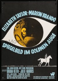 6y308 REFLECTIONS IN A GOLDEN EYE German 1967 Huston, different image of Elizabeth Taylor & Brando!