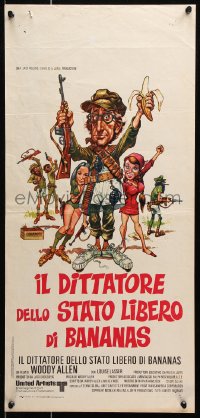 6y560 BANANAS Italian locandina 1971 great artwork of Woody Allen by E.C. Comics artist Jack Davis!