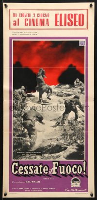 6y566 CEASE FIRE Italian locandina 1954 Hal Wallis, cool artwork of Korean War soldiers!