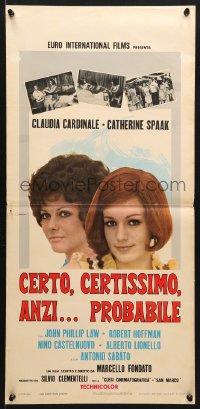 6y576 DIARY OF A TELEPHONE OPERATOR Italian locandina 1969 sexy Claudia Cardinale & Catherine Spaak