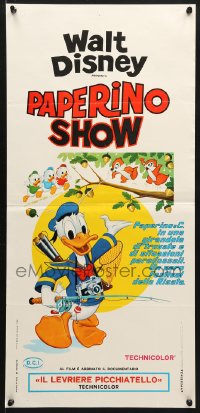6y580 DONALD DUCK SHOW Italian locandina 1969 Disney cartoon, plus Huey, Dewey, Louie & Chip 'n' Dale!