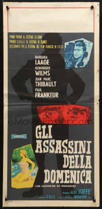 6y582 EVERY SECOND COUNTS Italian locandina 1959 Les Assassins du dimanche, different art!