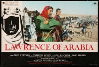 6y655 LAWRENCE OF ARABIA Italian 18x26 pbusta 1963 David Lean, Anthony Quinn & Omar Sharif!