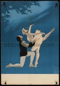 6y429 SWAN LAKE export Russian 23x32 1957 Tschaikowsky, Russian Bolshoi Ballet musical, Shamash art!