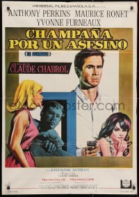 6y151 CHAMPAGNE MURDERS Spanish 1967 Claude Chabrol's Le Scandale, Anthony Perkins & sexy Furneaux