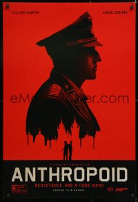 6z527 ANTHROPOID teaser DS 1sh 2016 Cillian Murphy, Dornan, plot to assassinate Reinhard Heydrich!