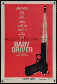6z542 BABY DRIVER int'l teaser DS 1sh 2017 Elgort in the title role, Spacey, James, Jon Bernthal!