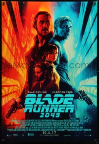 6z564 BLADE RUNNER 2049 advance DS 1sh 2017 great montage image with Harrison Ford & Ryan Gosling!