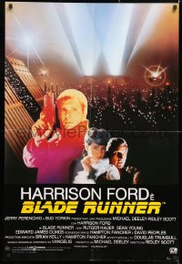 6z286 BLADE RUNNER 27x39 Italian commercial poster 1982 Ford, replicant Rutger Hauer & Young!