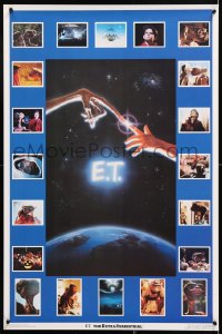 6z293 E.T. THE EXTRA TERRESTRIAL 23x35 commercial poster 1982 Barrymore, Spielberg, great images!