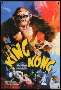 6z310 KING KONG 27x40 commercial poster 2000s artwork of giant ape from original poster, Fay Wray!