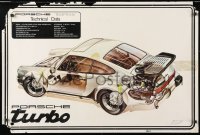 6z323 PORSCHE 24x36 commercial poster 1985 great images of sports car schematic!
