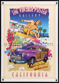 6z337 VINTAGE POSTER GALLERY signed 24x34 commercial poster 2002 by artist Bill Atkins!