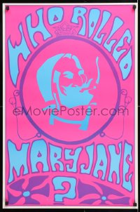 6z339 WHO ROLLED MARY JANE 23x35 commercial poster 1969 Zig-Zag, psychedelic artwork by Bill Olive!