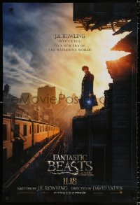 6z638 FANTASTIC BEASTS & WHERE TO FIND THEM int'l teaser DS 1sh 2016 Yates, J.K. Rowling, Miller!
