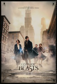 6z639 FANTASTIC BEASTS & WHERE TO FIND THEM teaser DS 1sh 2016 Yates, J.K. Rowling, Ezra Miller!
