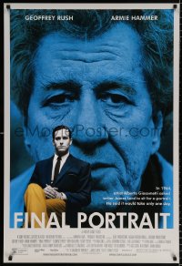 6z646 FINAL PORTRAIT 1sh 2018 directed by Stanley Tucci, Geoffrey Rush as Alberto Giacometti!
