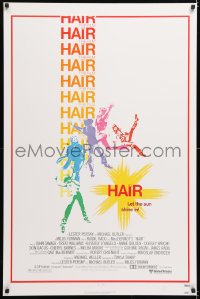 6z686 HAIR 1sh 1979 Milos Forman musical, Treat Williams, let the sun shine in!