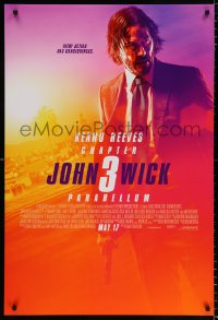 6z717 JOHN WICK CHAPTER 3 advance DS 1sh 2019 Keanu Reeves in the title role as John Wick!