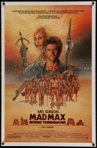 6z757 MAD MAX BEYOND THUNDERDOME 1sh 1985 art of Mel Gibson & Tina Turner by Richard Amsel!