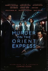 6z790 MURDER ON THE ORIENT EXPRESS style C int'l teaser DS 1sh 2017 Branagh, cast, Agatha Christie!