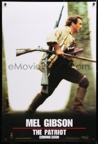 6z813 PATRIOT int'l teaser DS 1sh 2000 huge close up image of Mel Gibson running w/guns!