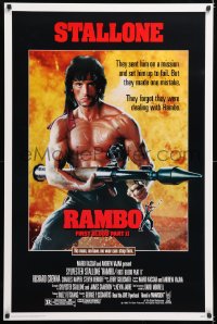 6z838 RAMBO FIRST BLOOD PART II 1sh 1985 no law, no war can stop Sylvester Stallone!