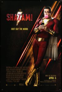 6z866 SHAZAM advance DS 1sh 2019 full-length Zachary Levi in the title role, just say the word!