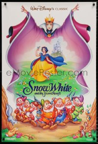 6z882 SNOW WHITE & THE SEVEN DWARFS DS 1sh R1993 Disney animated cartoon fantasy classic!