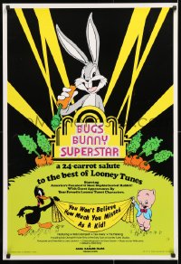 6z360 BUGS BUNNY SUPERSTAR 25x36 special poster 1975 Looney Tunes Daffy Duck & Porky Pig!