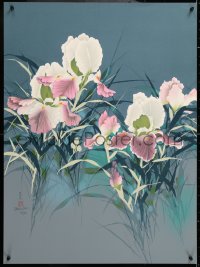 6z255 DAVID LEE signed #41/300 22x30 art print 1950s art of flowers by the artist!