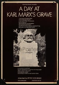6z379 DAY AT KARL MARX'S GRAVE 16x24 special poster 1983 Peter von Bagh, cool image of Marx's headstone!