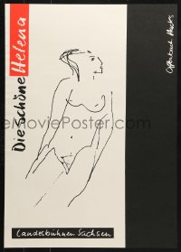 6z150 DIE SCHONE HELENA 16x23 East German stage poster 1980s different erotic artwork!